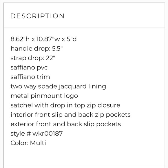 EUC Kate Spade New York Staci New Benay Spot Medium Satchel Authentic - Picture 13 of 14